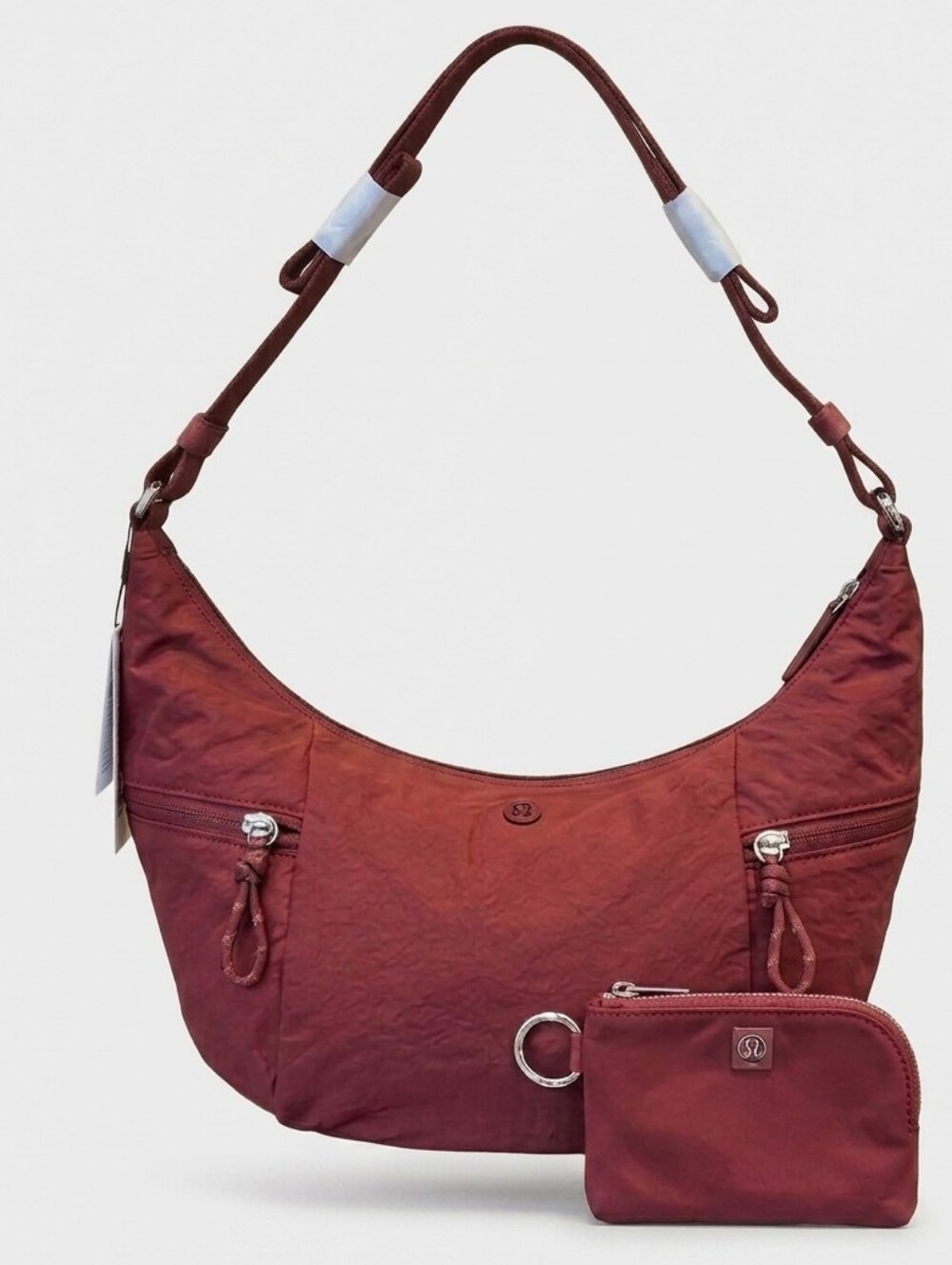 Lululemon SET Slouchy sling crossbody bag 6L & Clippable Wallet Cranberry Charm